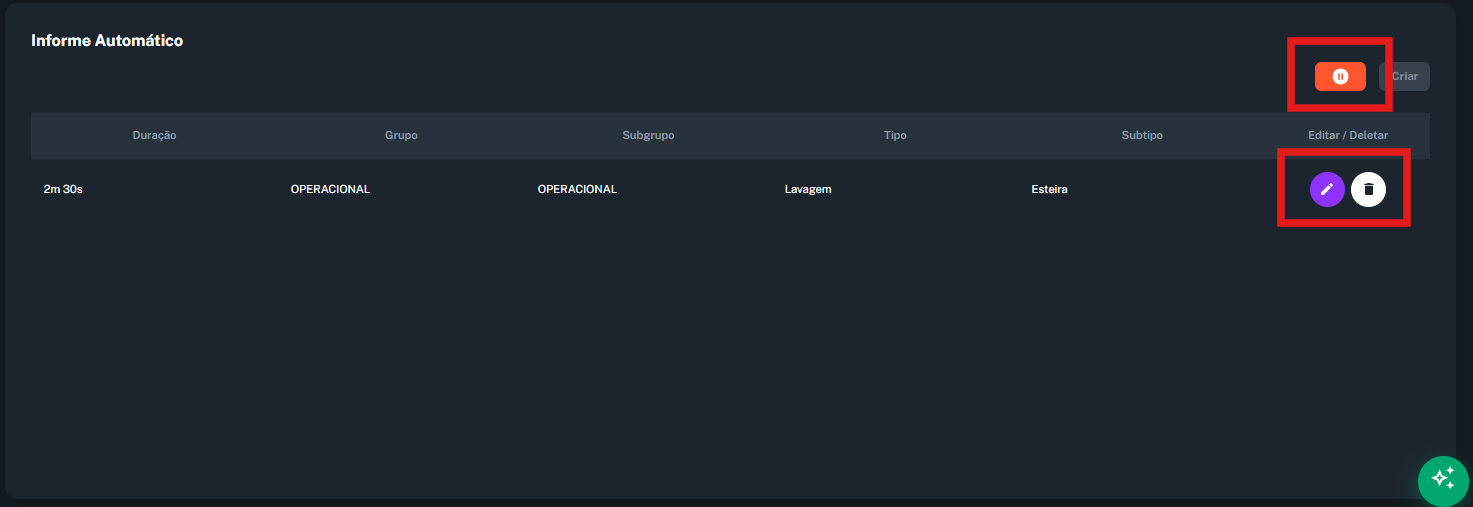 Imagem da opção informar
