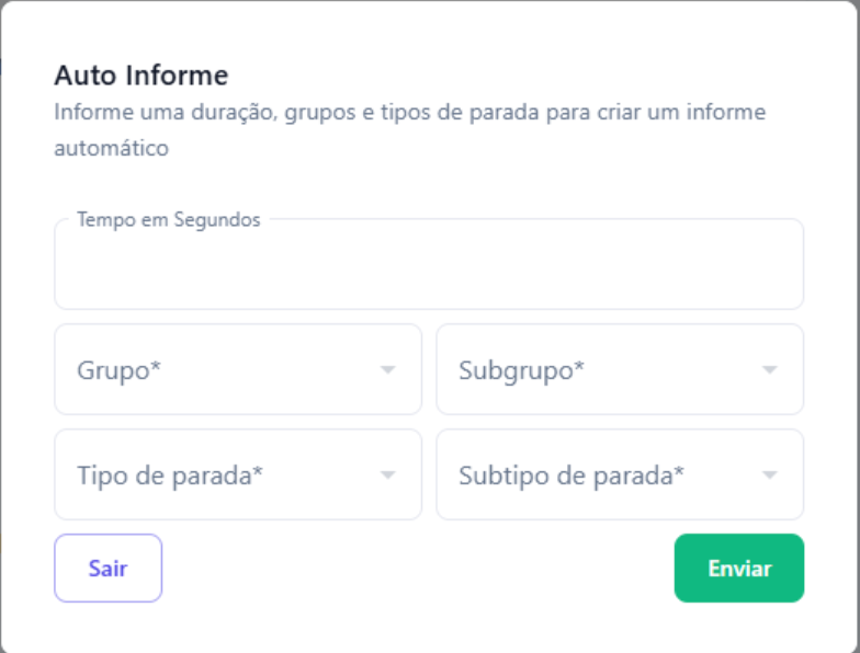 Imagem da opção informar