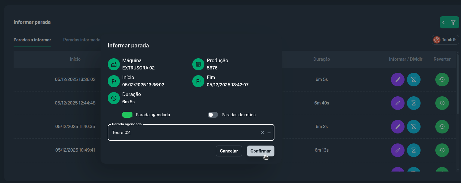 Imagem de parada agendada