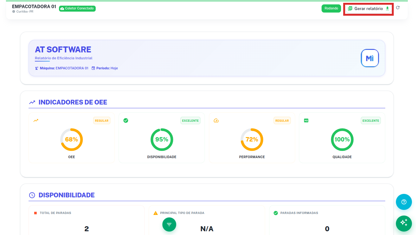 Imagem do botão de gerar relatório